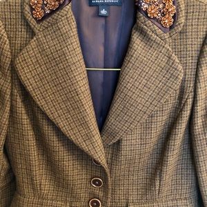 Banana Republic Houndstooth Wool Blazer